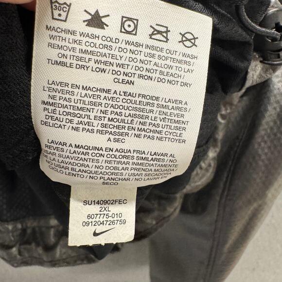 Nike Shield Jacket Mens XXL Gunmetal Gray Metallic Water Wind Repel Full Zip - Picture 9 of 10
